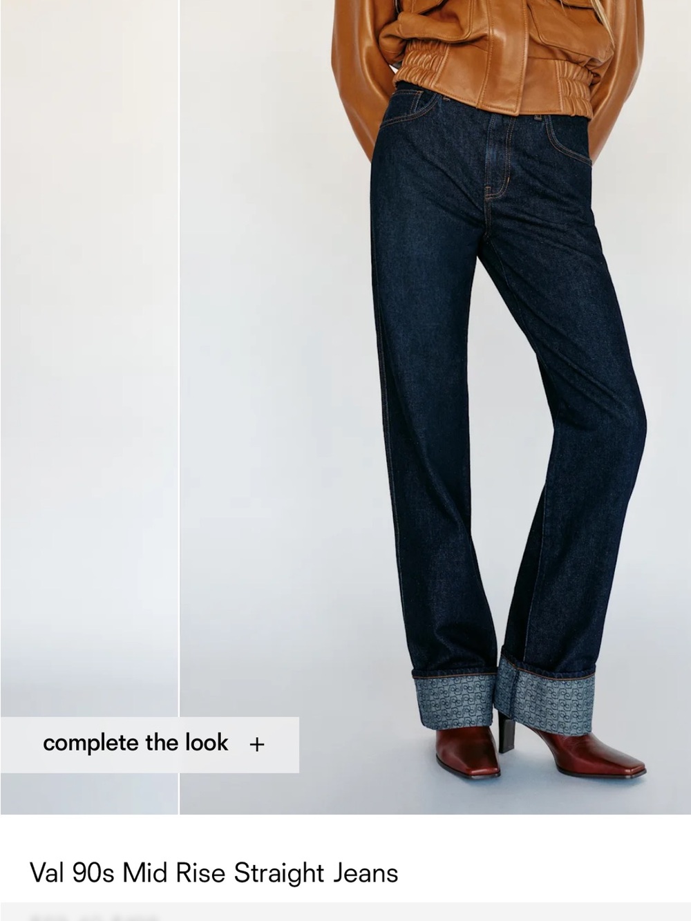 Reformation Val 90s Mid Rise Straight Jeans Sz 28